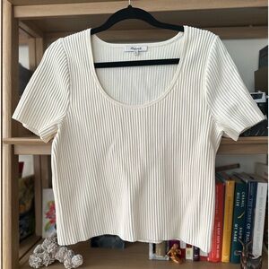Madewell Ottoman Ribbed Crop Blouse
